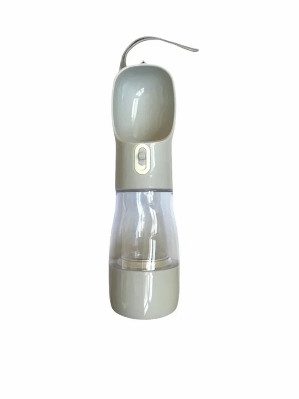 Portable Grey Pet Water Bottle & Dispenser - Travel-Friendly